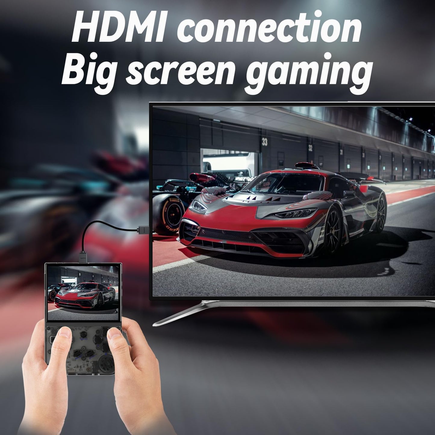 RG35XX 2024 Retro Gaming Consoles with 64GB Card rg35xx Handheld Game Console 3.5 inch IPS Screen Linux System Classic Emulator Hand Held Gaming Console Support HD TV Output Black