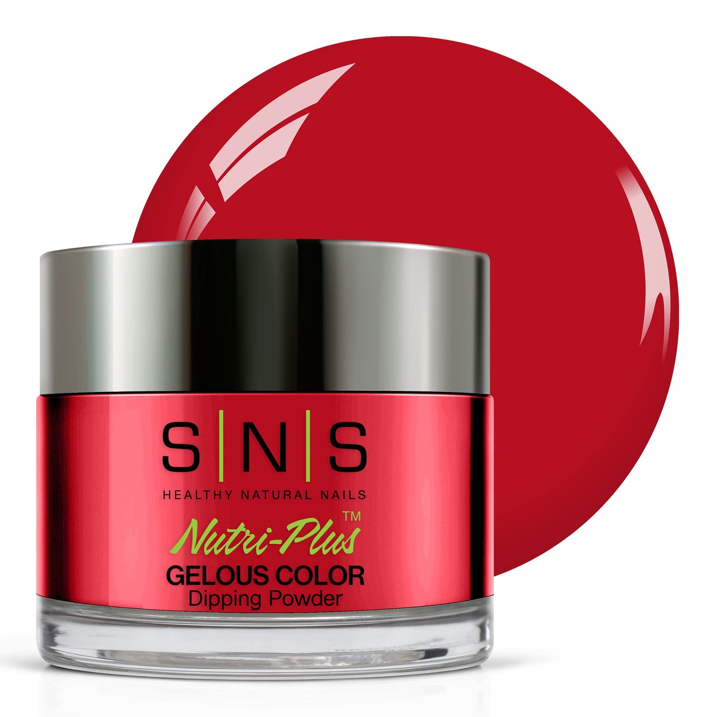 SNS Nail Dip Powder, Color Dipping Powder - Candy Apple Crush (Red), CS221.5 - Long-Lasting Nail Color Lasts 14 Days - Low-Odor