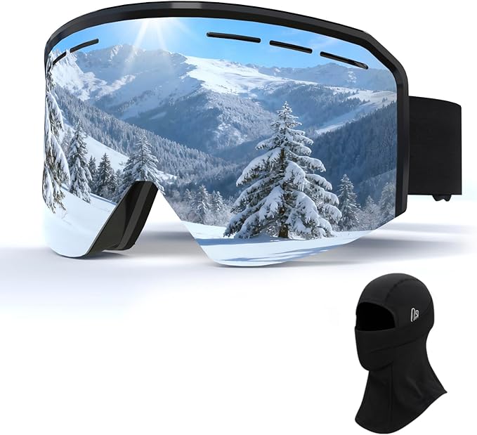 MXJ Gear Ski Goggles Over Glasses,YH359 Snowboard Goggles,Anti-Fog UV400 Protection Snow Goggles for Adult
