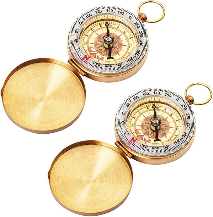 Camping Survival Compass for Hiking, Kids, Camping Hunting, Outdoor Military Navigation Tool