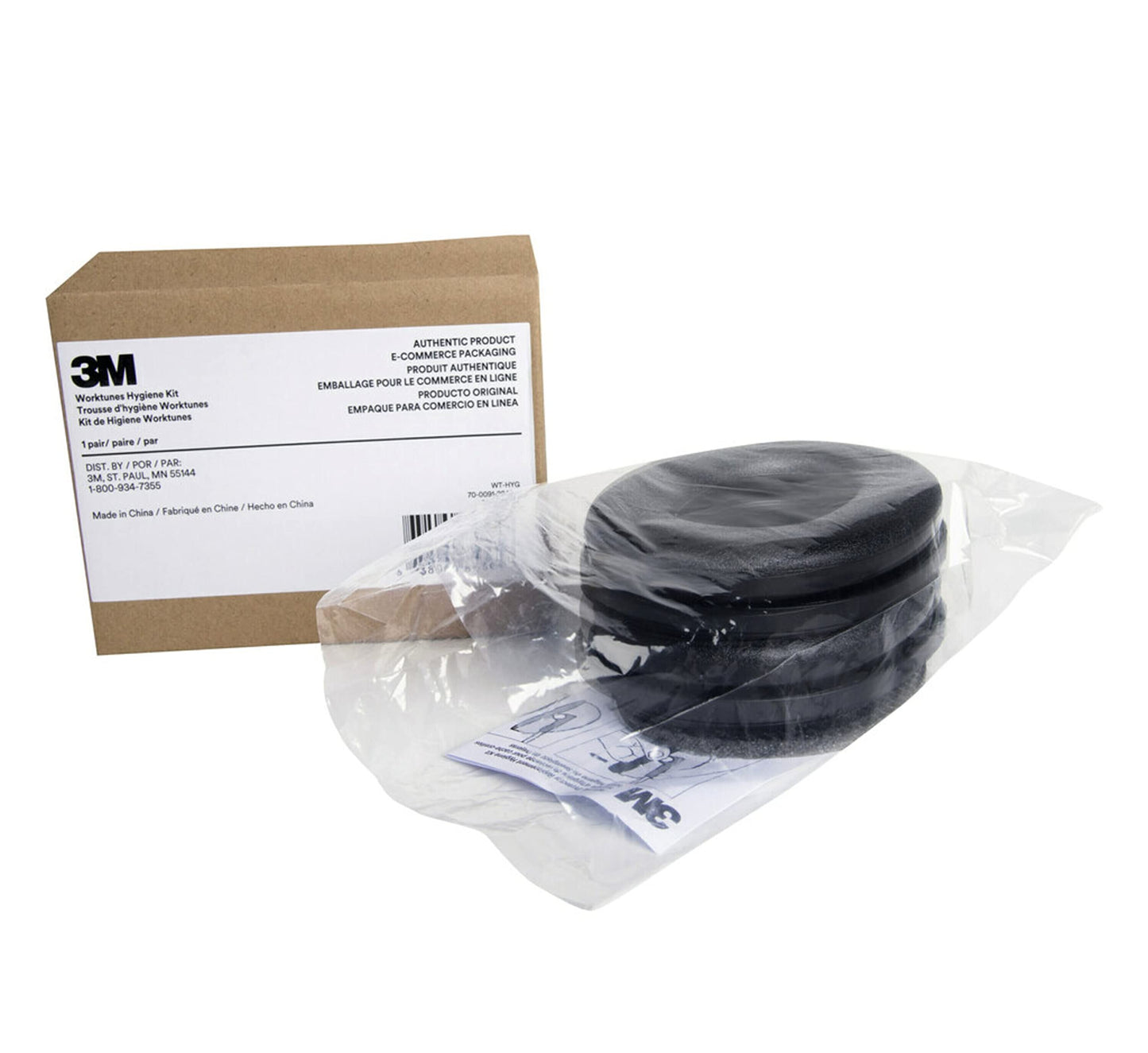 3M WorkTunes Hearing Protector Replacement Ear Cushion Hygiene Kit  1 pair  works with WorkTunes AM/FM (90541) and WorkTunes Connect + AM/FM (90542)-New