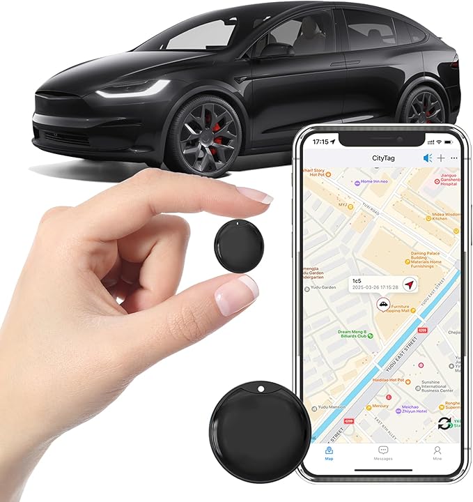 GPS Tracker for Vehicles - Car Tracker Device Hidden for Vehicles, Real-Time Mini Tracker Device for Vehicles, No Monthly ...