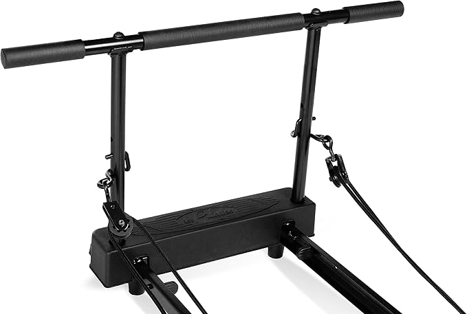 AeroPilates by Stamina 55-0012 Sturdy Steel Frame Pull Up Bar Pulley Riser Pilates Reformer Attachment with Padded Grip fo...