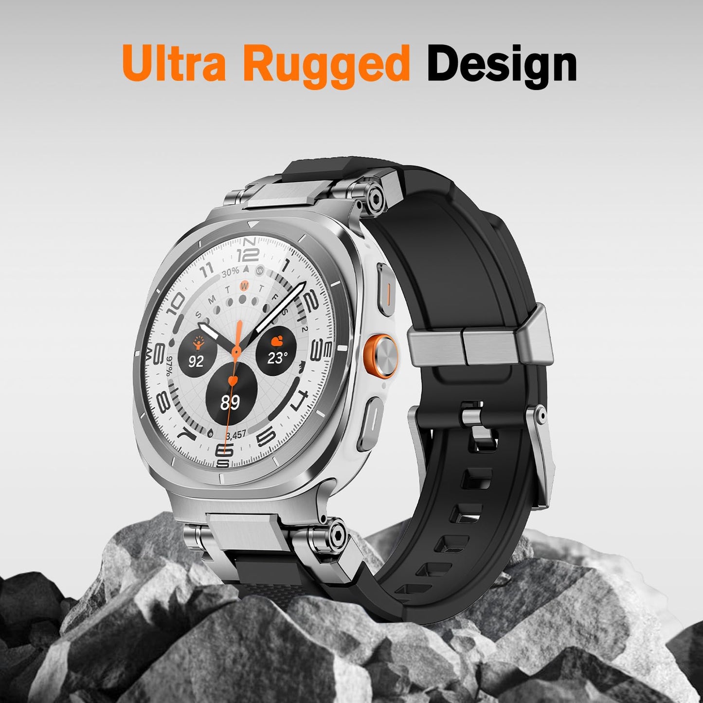 Amband For Samsung Galaxy Watch Ultra (2024) Bands For Men, Stylish Strap With 316L Stainless Steel Lug For Galaxy Watch7 Ultra