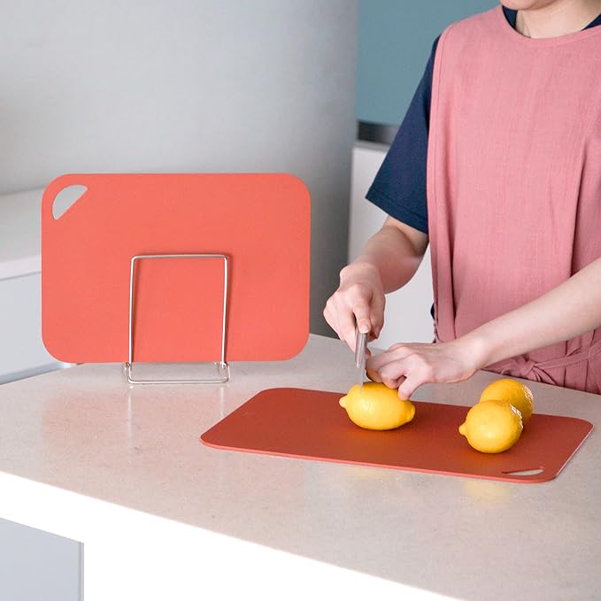 TPU Flexible Cutting Board - Scratch Resistant & Knife Friendly, Non-Slip - BPA Free, Dishwasher Safe & Easy Clean - Made in Korea, Brick Large (1 Pack)
