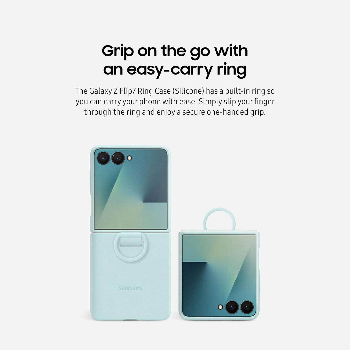 Samsung Galaxy Z Flip7 Official Ring Phone Case Silicone, Easy To Carry, Soft, Sleek, Us Version, Navy
