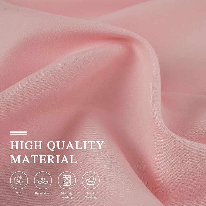 Black Canopy Bed Curtains - 4 Corner Post Bed Curtains Full Lightproof Drapes Bed Canopy with Top Ties and Tie Backs for Adults & Girls Bedroom Decoration(Pink,Full)