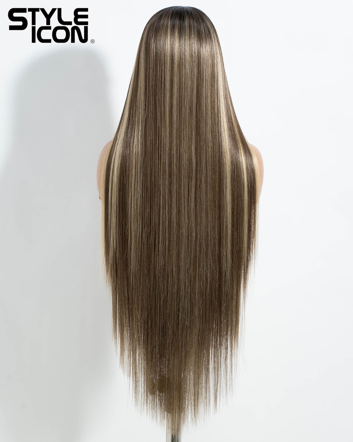 Style Icon 36” Super Long 13x4 Lace Wig - Easy-360 Lace Frontal with Baby Hair, NTSN4/UN8/12R, High Temperature Fiber