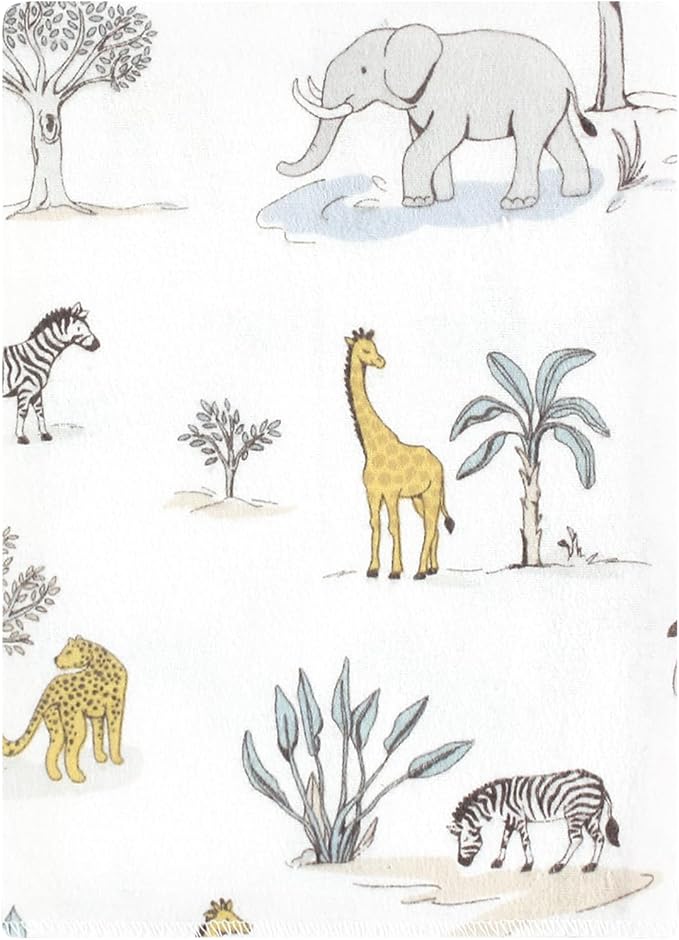 Luvable Friends Hudson Baby Flannel Burp Cloths 12pk, Safari Friends