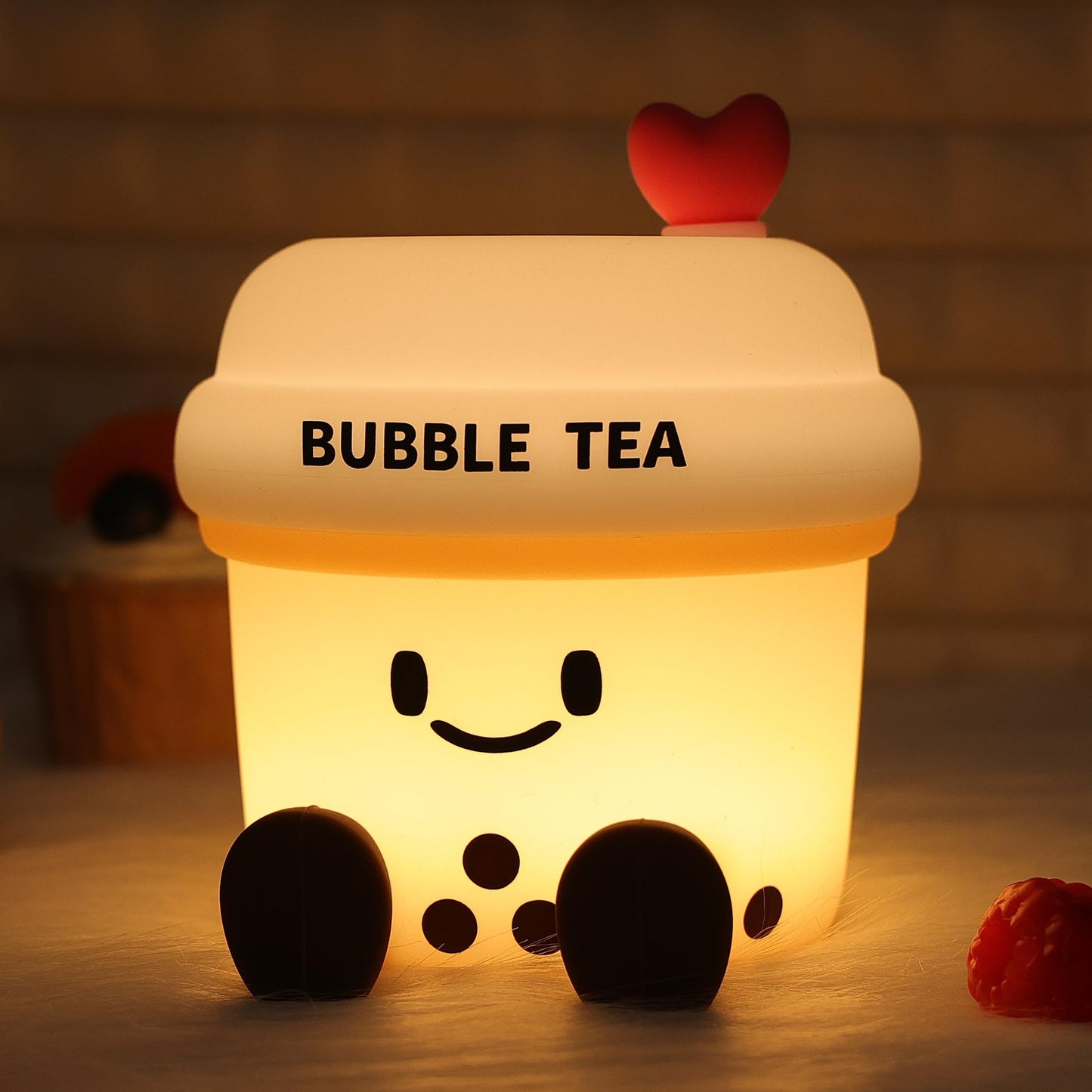 Attivolife Bubble Tea Night Light  Cute Boba Tea Nursery Silicone Lamp  Rechargeable Protable For Bedroom Home Table Decor Light With Dimmable & Timer  Christmas Birthday Gift For Kid Children Toddler