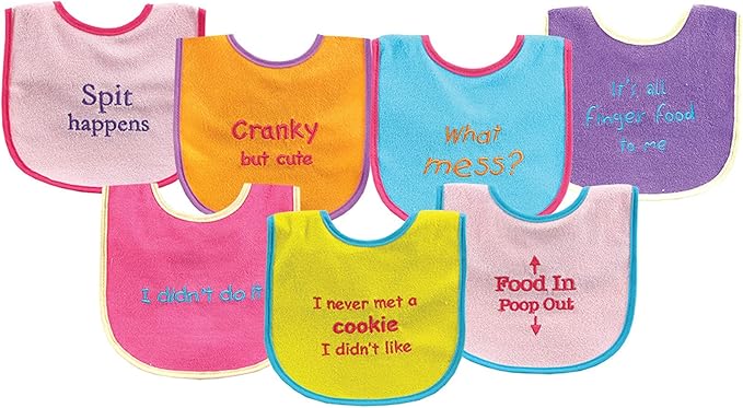 Luvable Friends Baby Cotton Terry Drooler Bibs with PEVA Back, Transportation, One Size