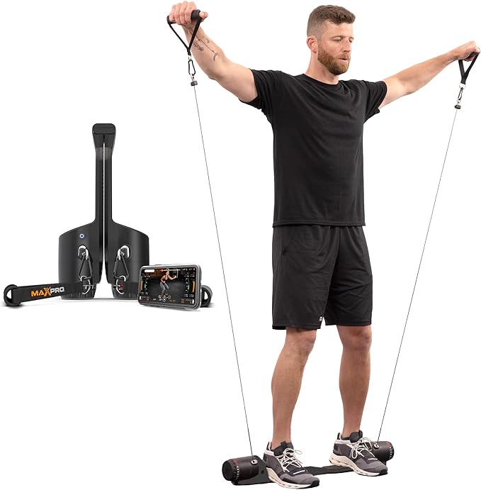 MAXPRO Fitness: Cable Home Gym | As Seen on Shark Tank | Versatile, Portable, Bluetooth Connected | Strength, HIIT, Cardi...
