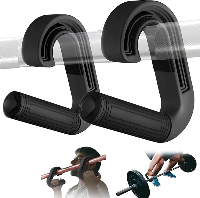 MOIKYIGI Neutral Grip Handles for Pull Up: Ergonomic Portable Hooks for Barbell Row Deadlift Resistant Bands for Home Gym ...