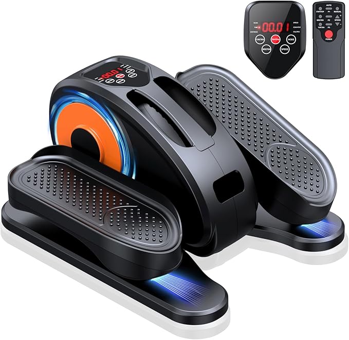 GUGTTR Under Desk Elliptical Machine, Electric Elliptical Leg Exerciser for Seniors Fully Assembled, Quiet & Portable Elec...