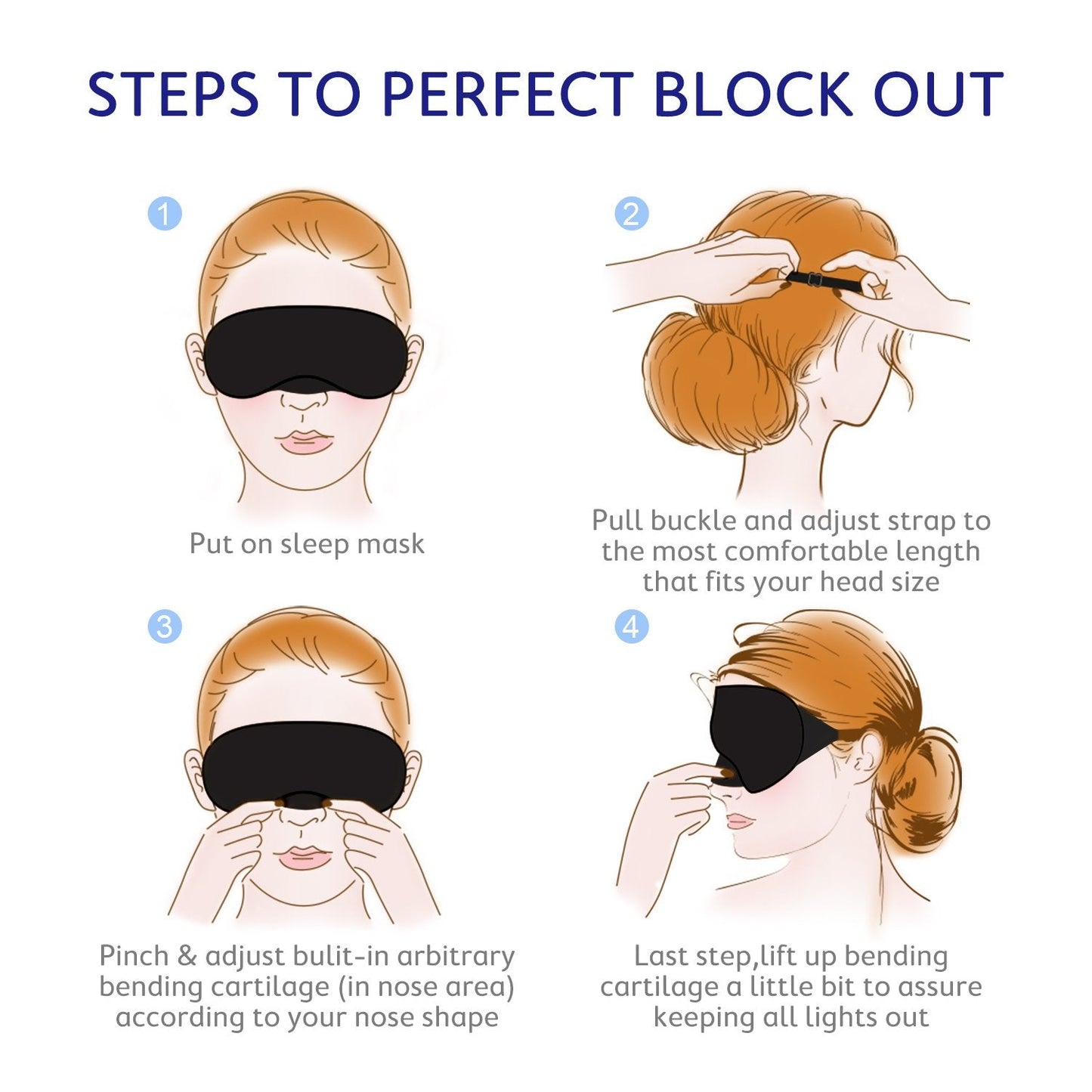 Mavogel Cotton Sleep Mask - Updated Design Light Blocking Sleep Mask, Soft and Comfortable Eye Blindfold for Men Women, Eye Mask for Sleeping/Shift Work, Includes Travel Pouch, Grey & Black