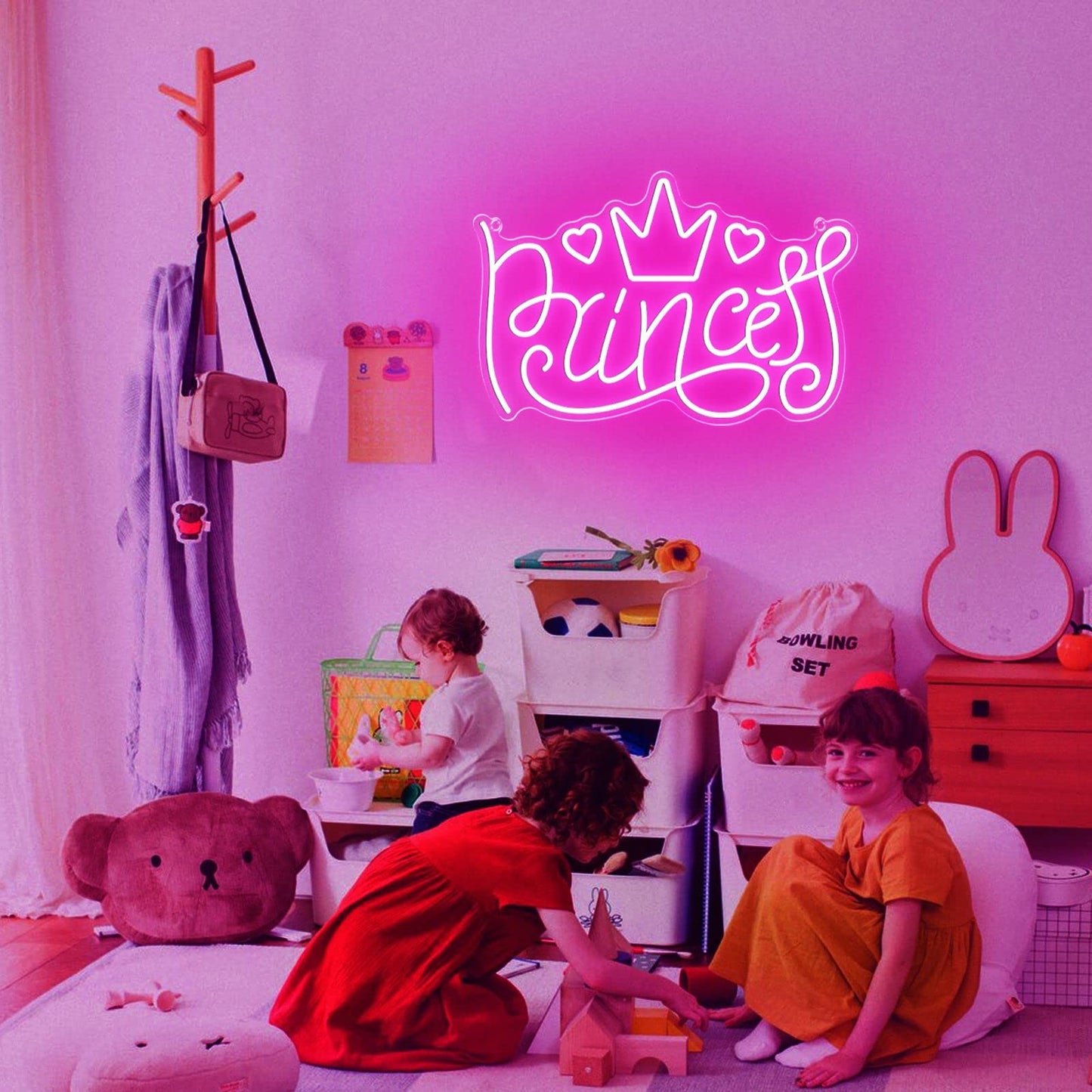 Princess Neon Signs For Wall Decor  Large Led Lights Sign Unique Art Ornaments With Switch  Chirstmas Birthday Party Decoration  Gift For Girl Boys.