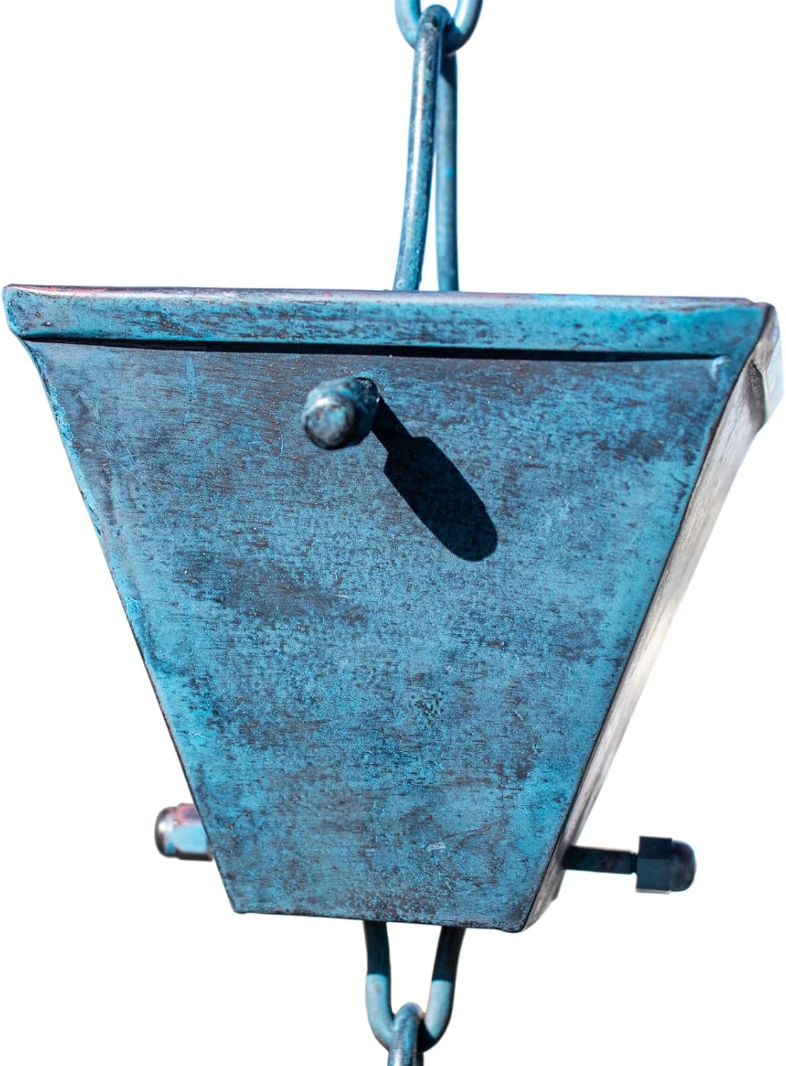 Nutshell Stores Medium Square Cups Rain Chain - Patina - 9 Feet