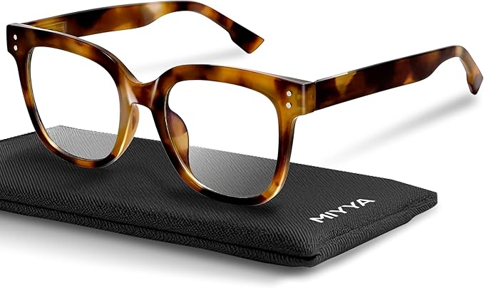 miyya Blue Light Glasses for Women & Men – Oversized UV & Blue Light Blocker Chunky Frames, All-Day Comfort, Stylish Eyewear