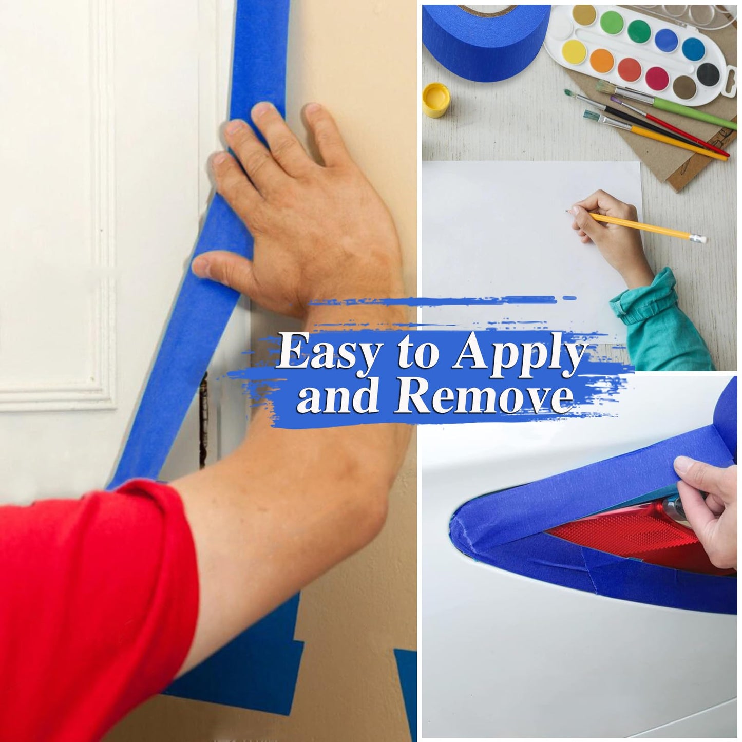 Painters Tape 2 Inch Wide, 10-Packs Blue Painters Tape for General Purpose Use, 2 Inches X 55 Yards X 10 Rolls, 550 Yards in Total