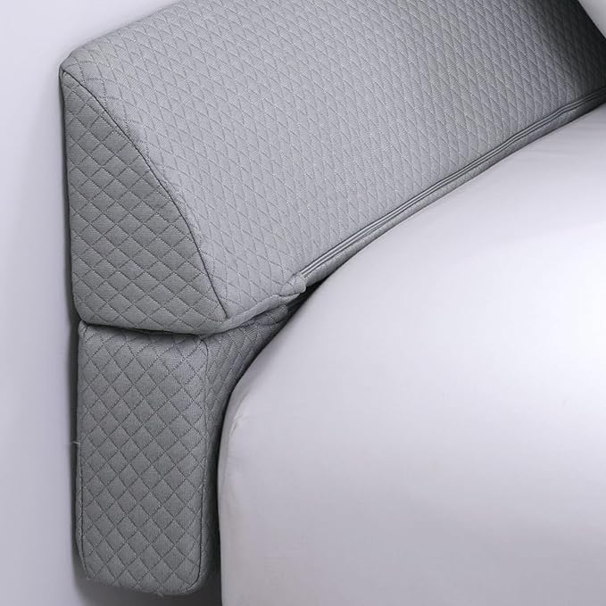 MABOZOO Pillow Wedge for Headboard Gap,Bed Gap Filler Full Size,Foldable Bed Wedge Pillow for Headboard,Light Grey Bed Wedge Gap Filler,Foam Mattress Gap Filler,54"x6"x6"