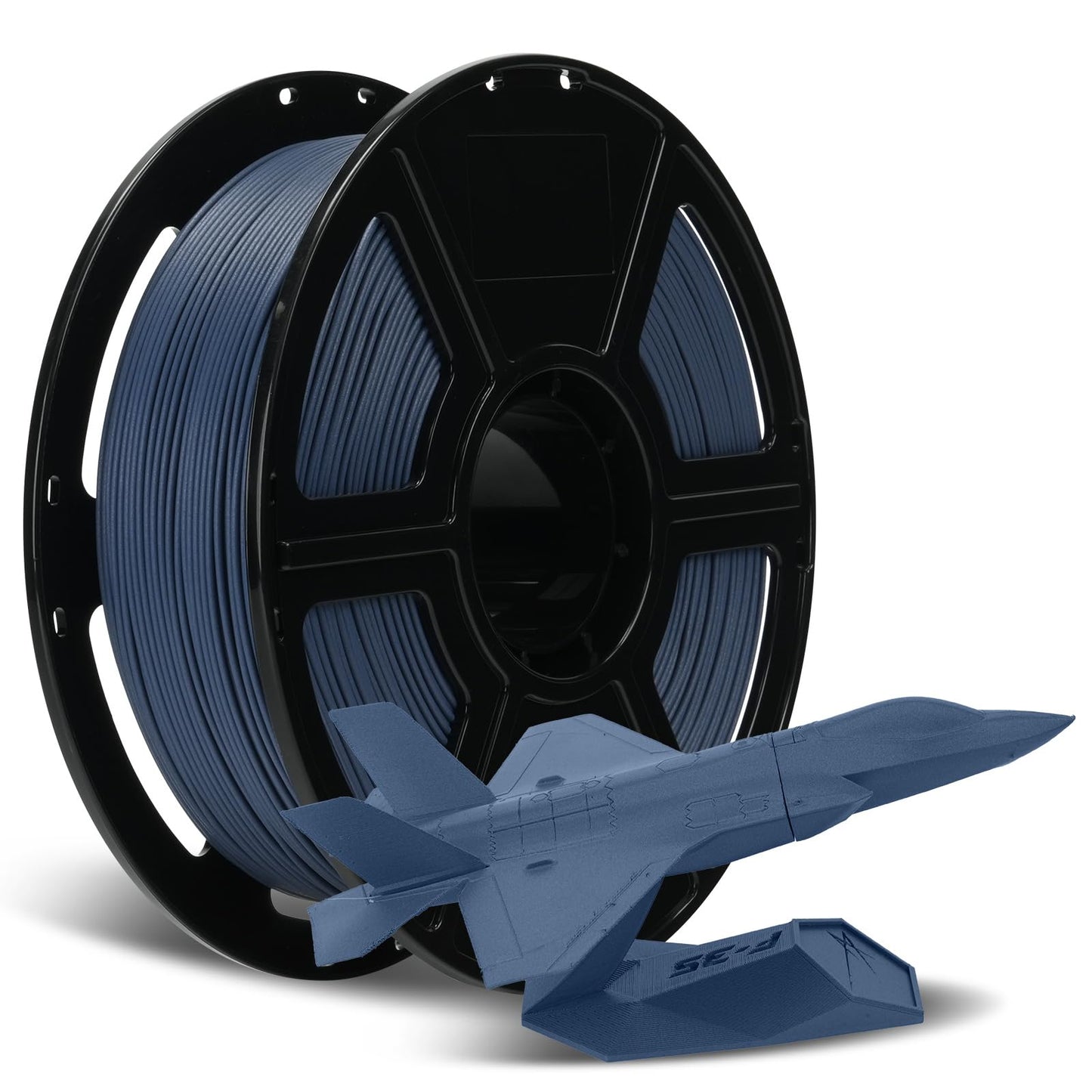 FLASHFORGE Carbon Fiber PLA Filament 1.75mm Sailor Blue, Reinforced 3D Printer Filament 1kg, Lightweight & High-Strength PLA-CF