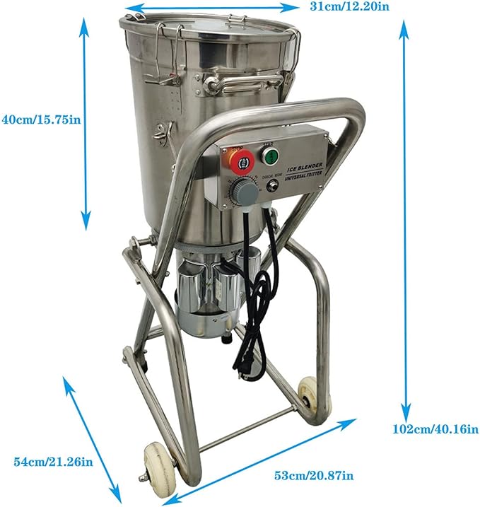 32L Commercial Meat Food Processor Machine, 1800W Stainless Steel Electric Vegetable Blender Cutter Meatball Beater Grinder 1400r/min with Tiltable Bowl for Fruits Ginger Garlic Peanut