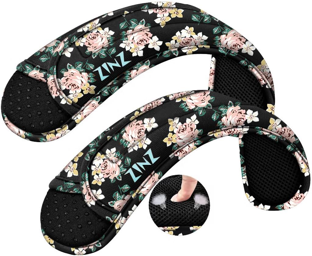 ZINZ 2-Pack Universal Shoulder Pad with Ultra thick Cushion for Bag Luggage Bag Crossbody, Plus Long & Anti-Slip & Breathable,Dark Rose-2Pack