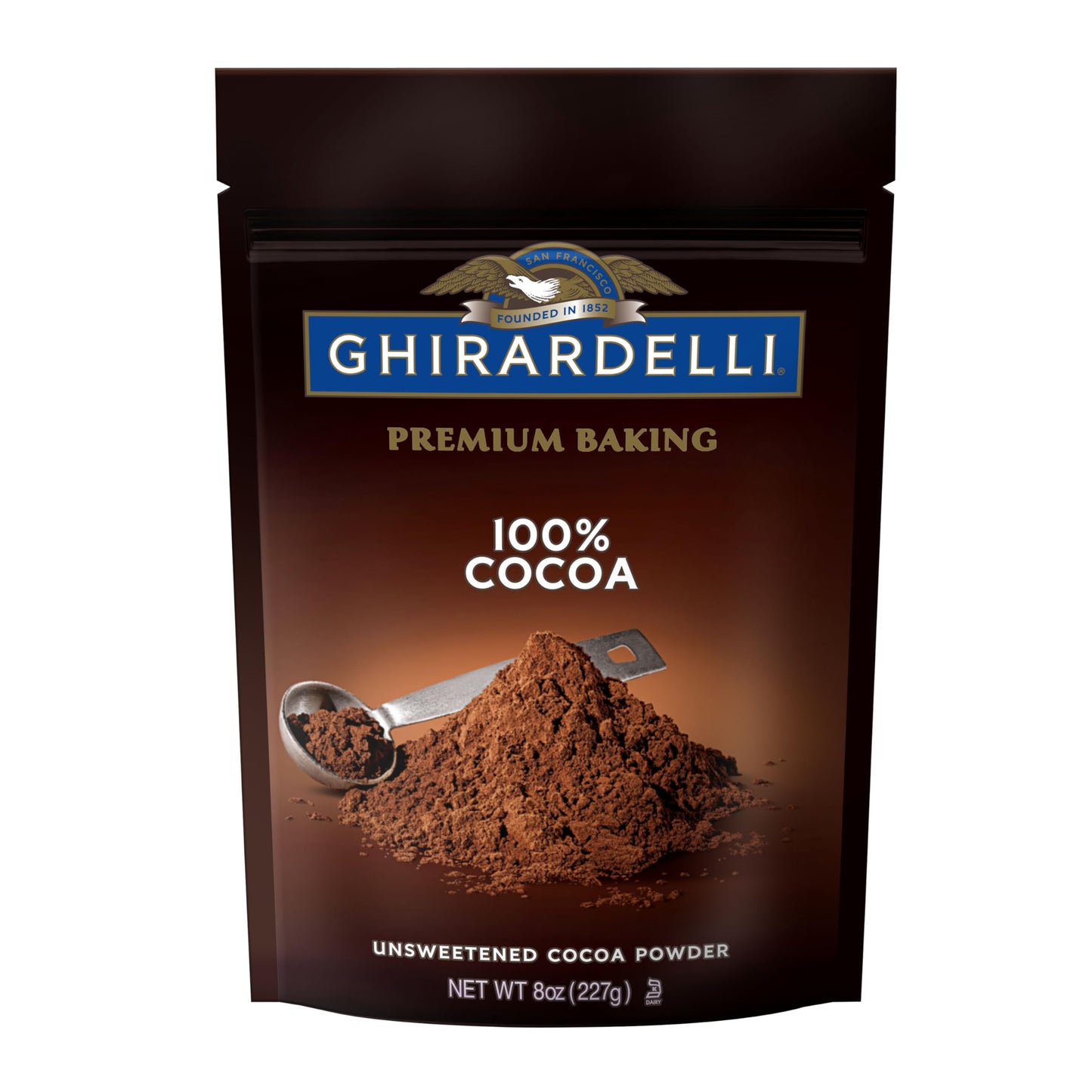GHIRARDELLI enhanced Baking Cocoa 100% Unsweetened Cocoa Powder  8 oz Bag (6 bags)