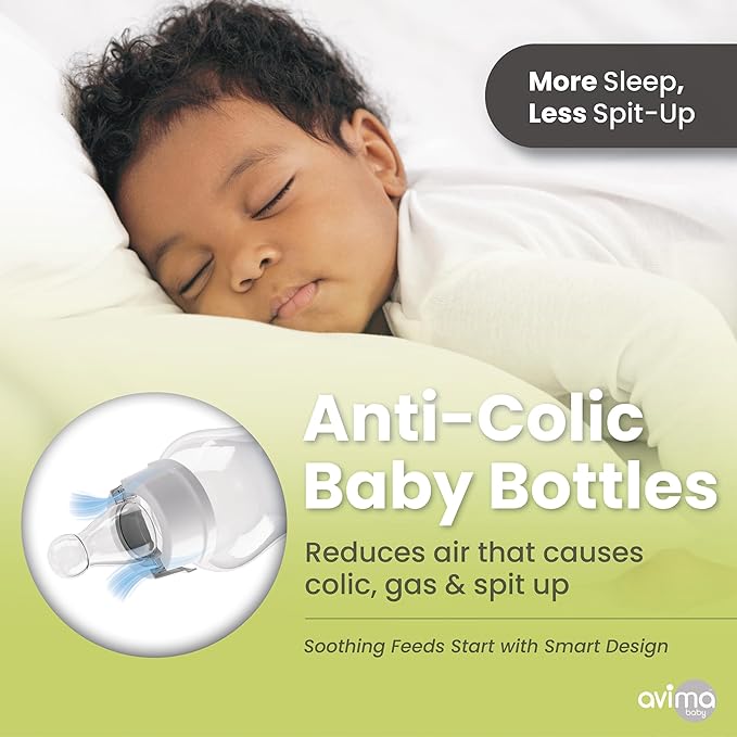 Avima Baby Anti Colic Nipples for Standard Neck Bottles, Silicone Breast Like Nipples - 6 to 9+ Months, Fast Flow, Level 3 (Pack of 6)