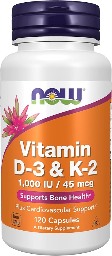 Vitamin D3 & K2, 120 Vcaps (Pack of 2)