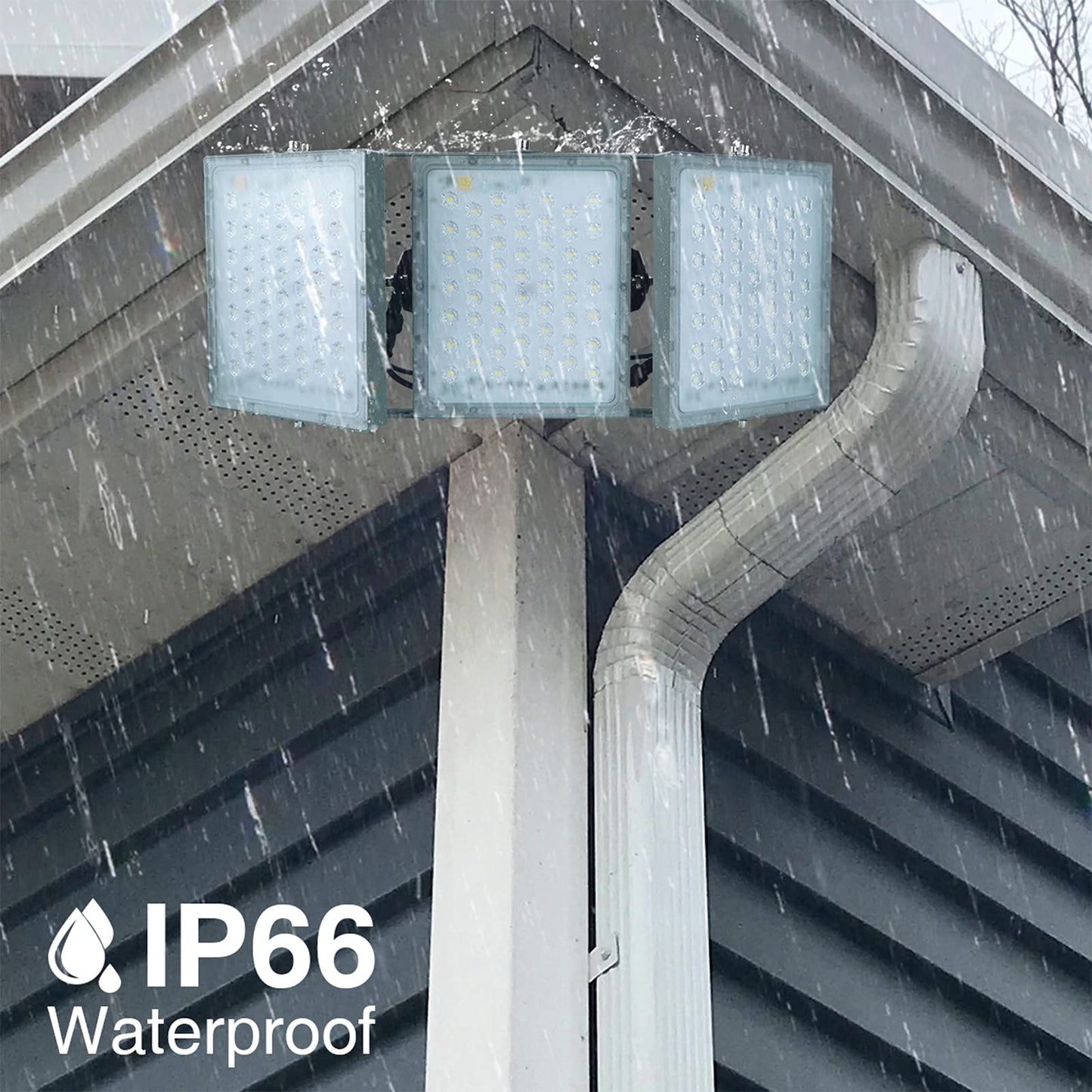 Stasun Led Flood Light Outdoor  300W 27000Lm Outdoor Lighting With 330 Lighting Angle  5000K  3 Adjustable Heads  Ip66 Waterproof Led Exterior Security Area Lights For Yard  Stadium  Parking Lot