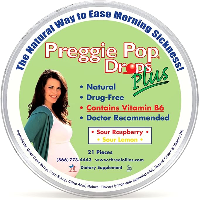 Vitafusion PreNatal Gummy Vitamins Raspberry Lemonade Flavored with Preggie Pop Drops Plus Nausea Relief Vitamin B6 Drops Bundle