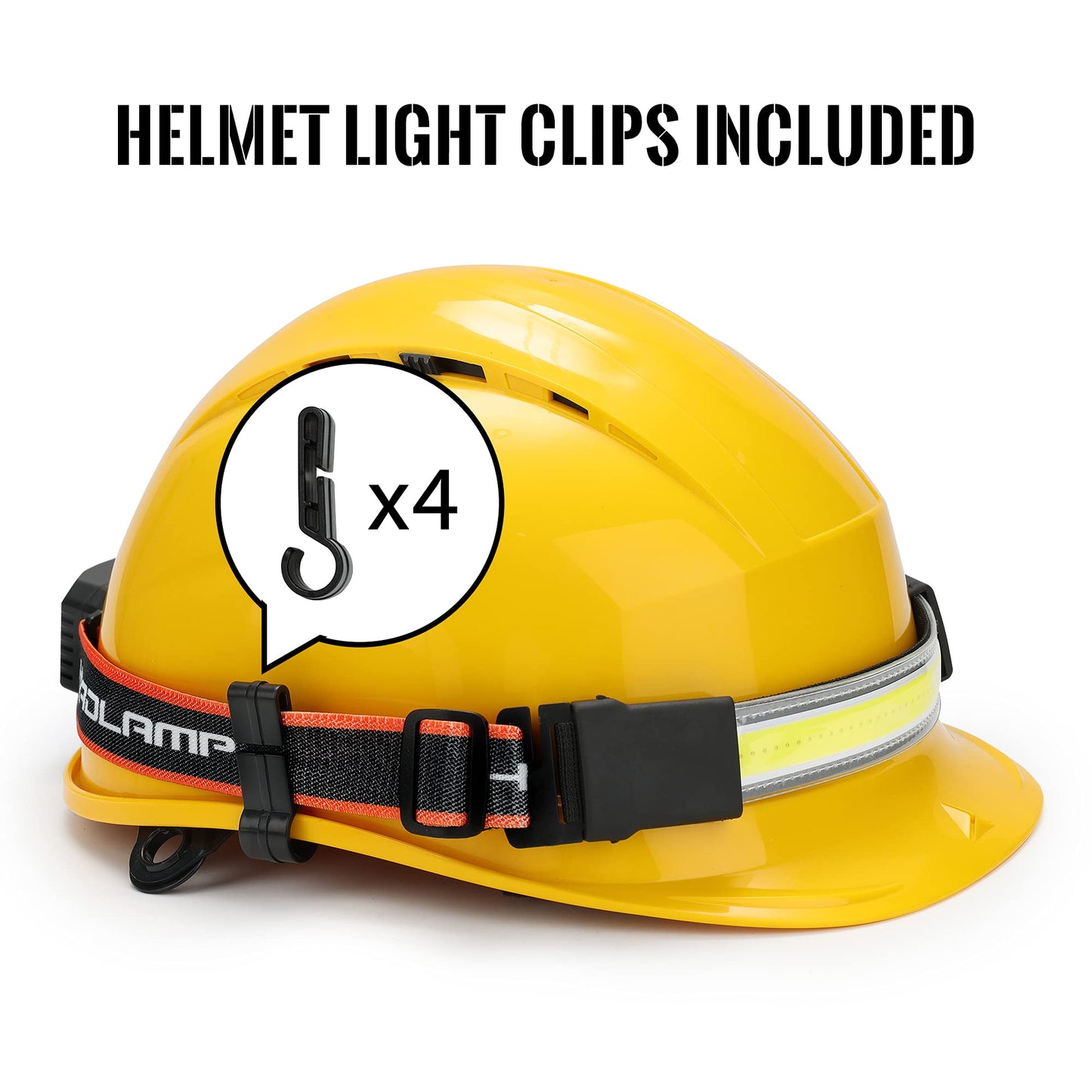 Adelante LED Headlamp Flashlight, 1000LM, 230° Wide-Beam, USB Rechargeable, Waterproof, 2 Pack, Orange, Model 6680