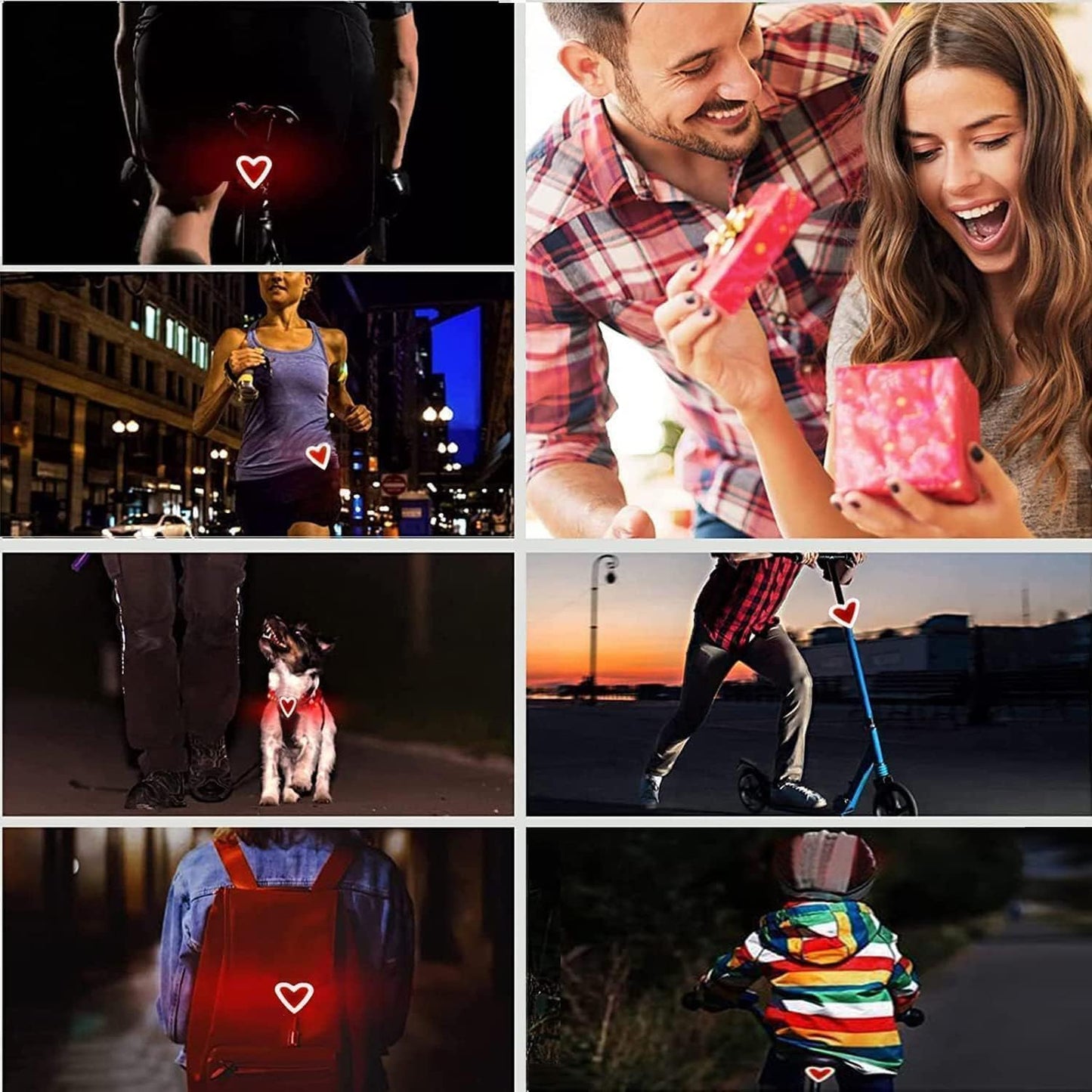 Aailucky Rechargeable Bike Tail Light  Led Bicycle Rear Light For Night Riding  Bright Girls Heart Shape Bike Taillight  Cycling Warning Light For mature-themeds Kids Women  5 Lighting Mode