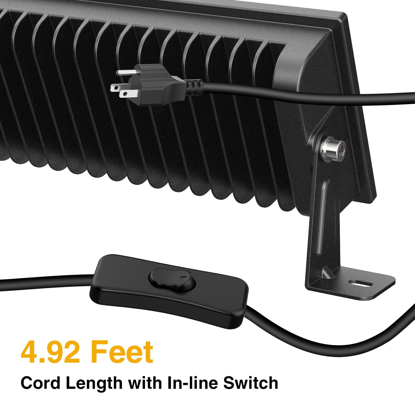 Onforu LED Shop Lights 100W 14000lm Ultra Bright 6500K Daylight White IP66 Waterproof Black 4-Pack