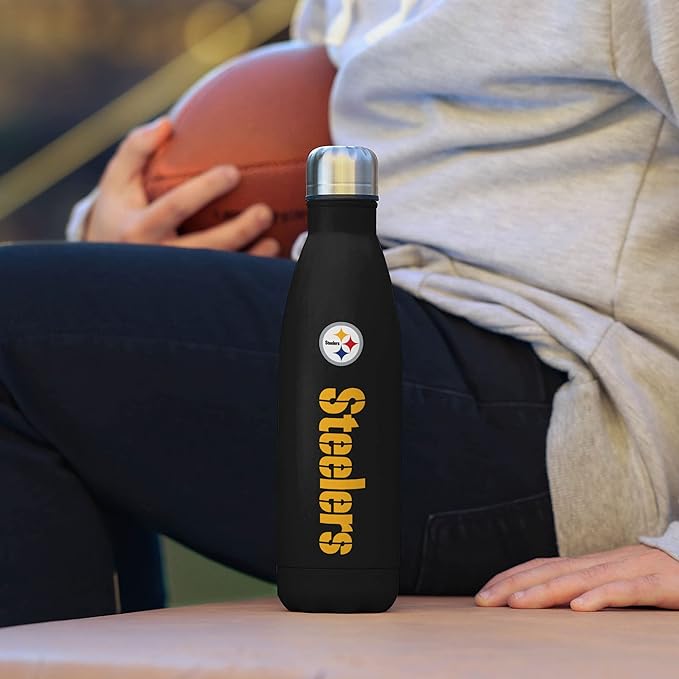 FOCO NFL unisex-adult NFL Team Logo Wordmark Chill Water Bottle