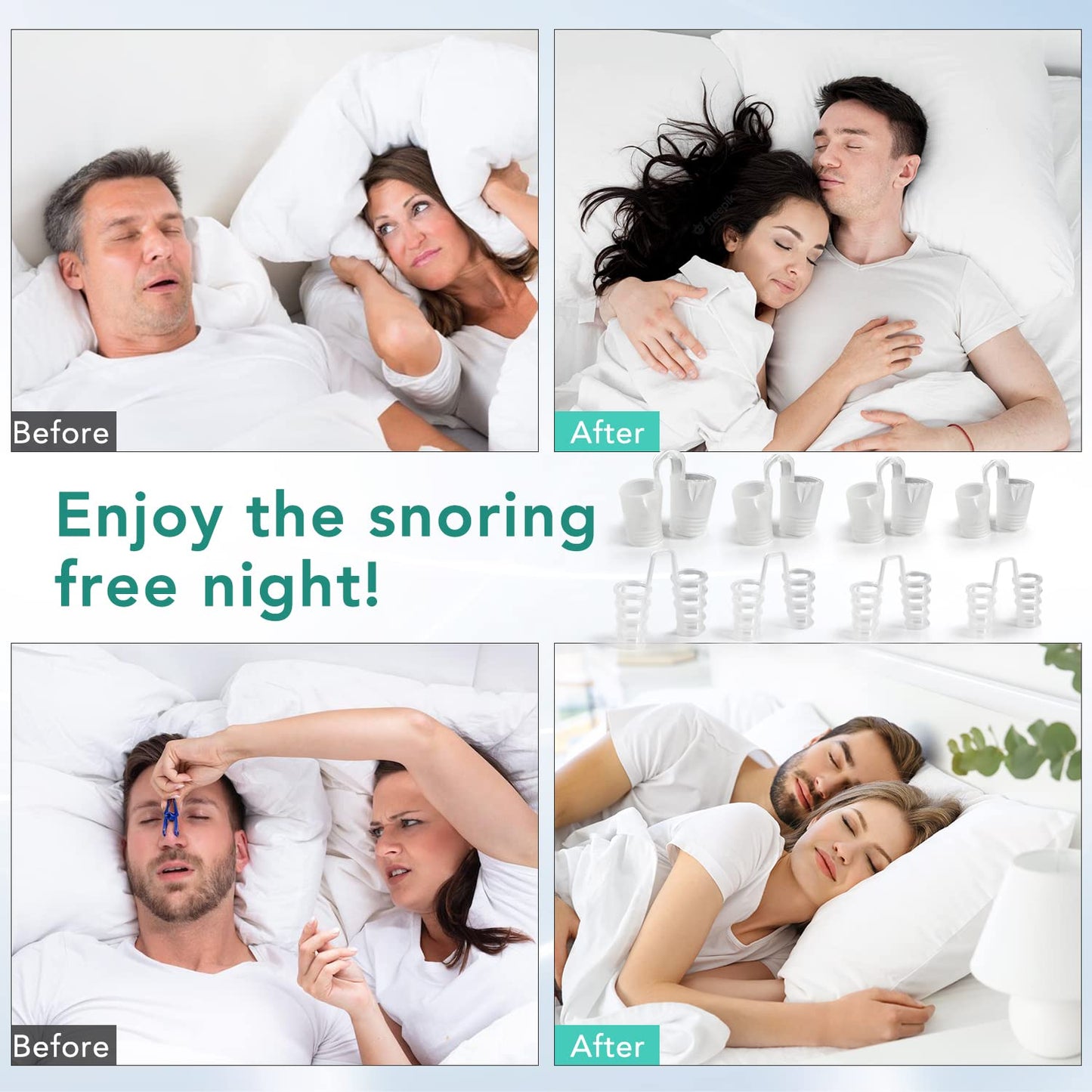 Anti Snoring Nose Vent Nasal Cones Nasal Dilator to Stop Snoring Effective Snore Stopper Anti Snoring Devices Easy to Use Snoring Solution