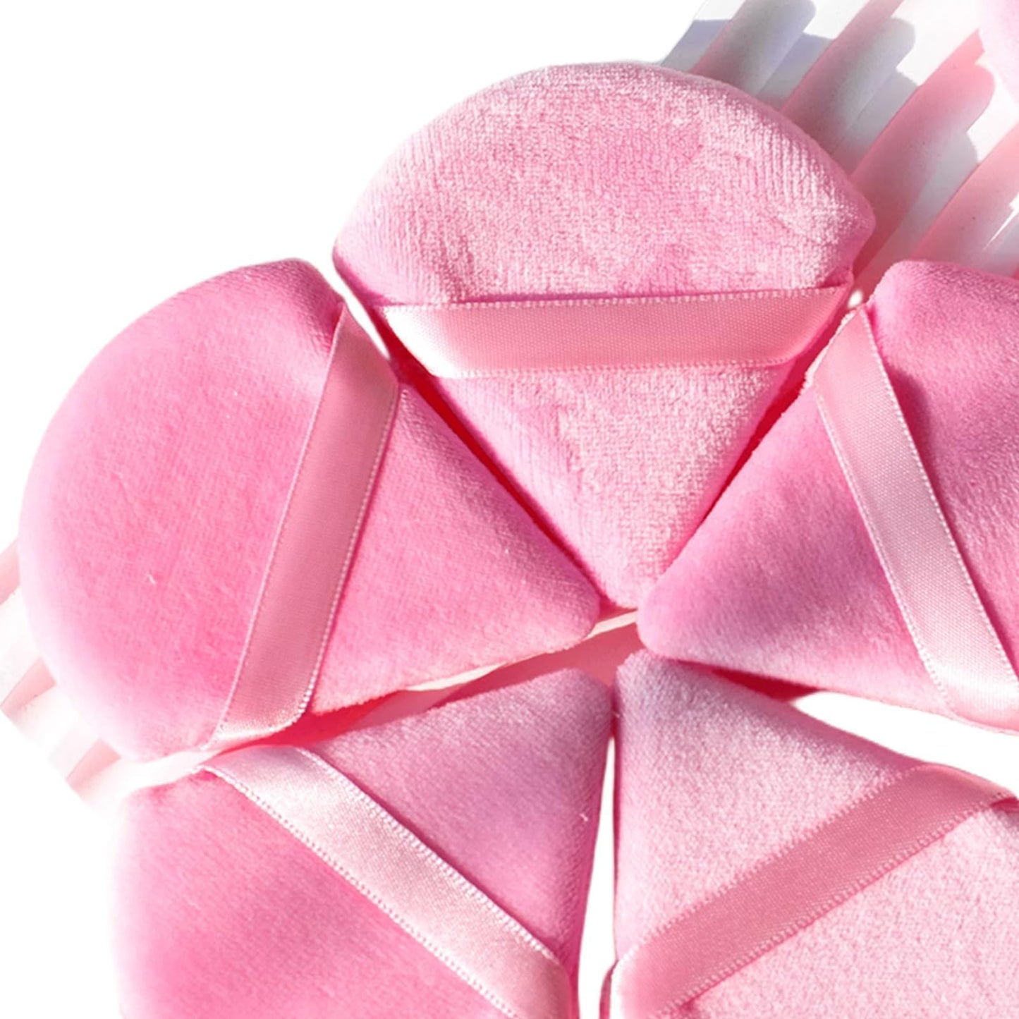 MOLOPPO 6Pcs Soft Triangle Powder Puff Set, Setting Powder Puffs for Face, Makeup Blenders & Sponges for Foundation, Suitable fo