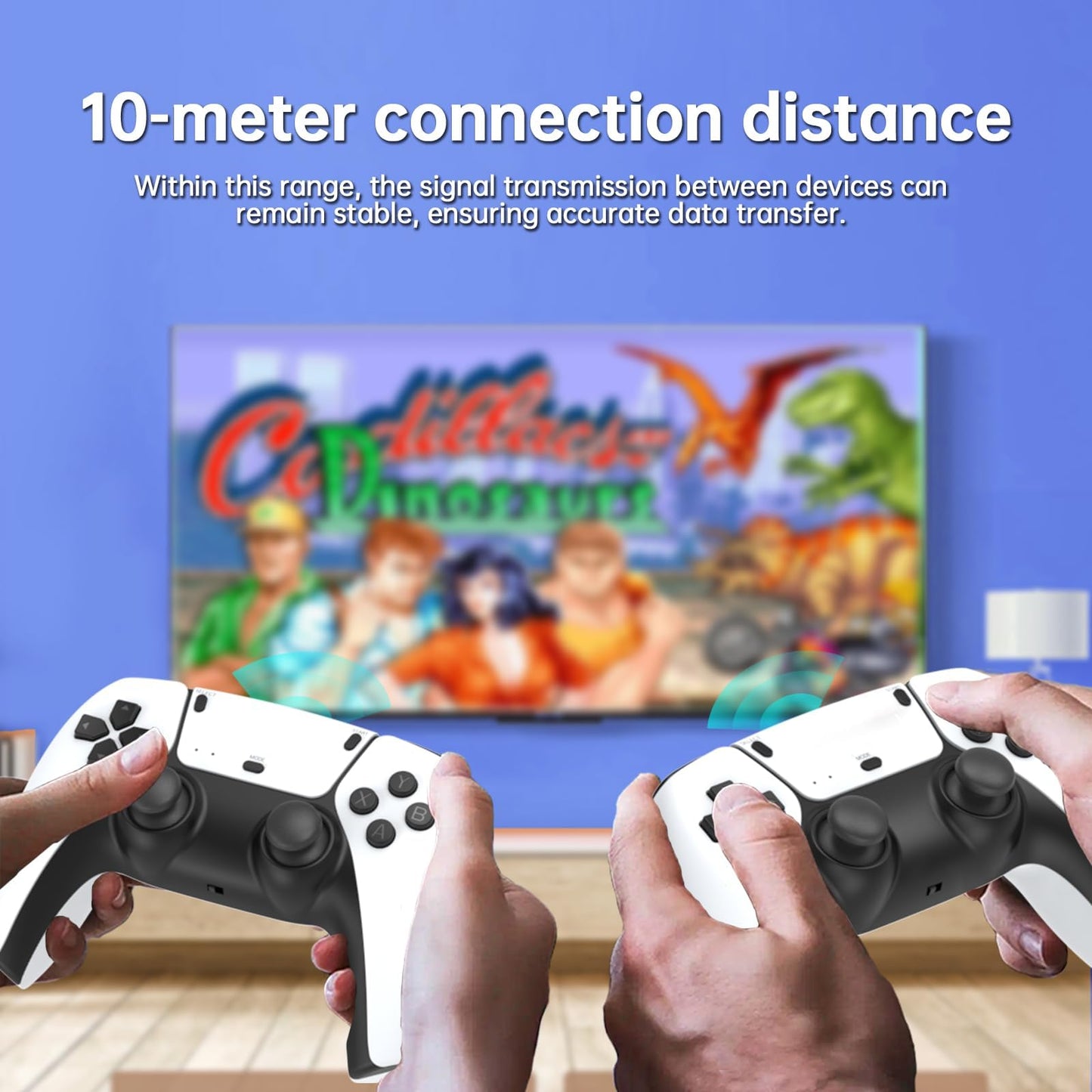Wireless Retro Game Console, Retro Game Stick with Built-in 23 Emulators, 64GB,20,000+ Games, 4k Hdmi Output, and 2.4GHz Wireless Controller, Plug and Retro Play Video Games for TV（White）