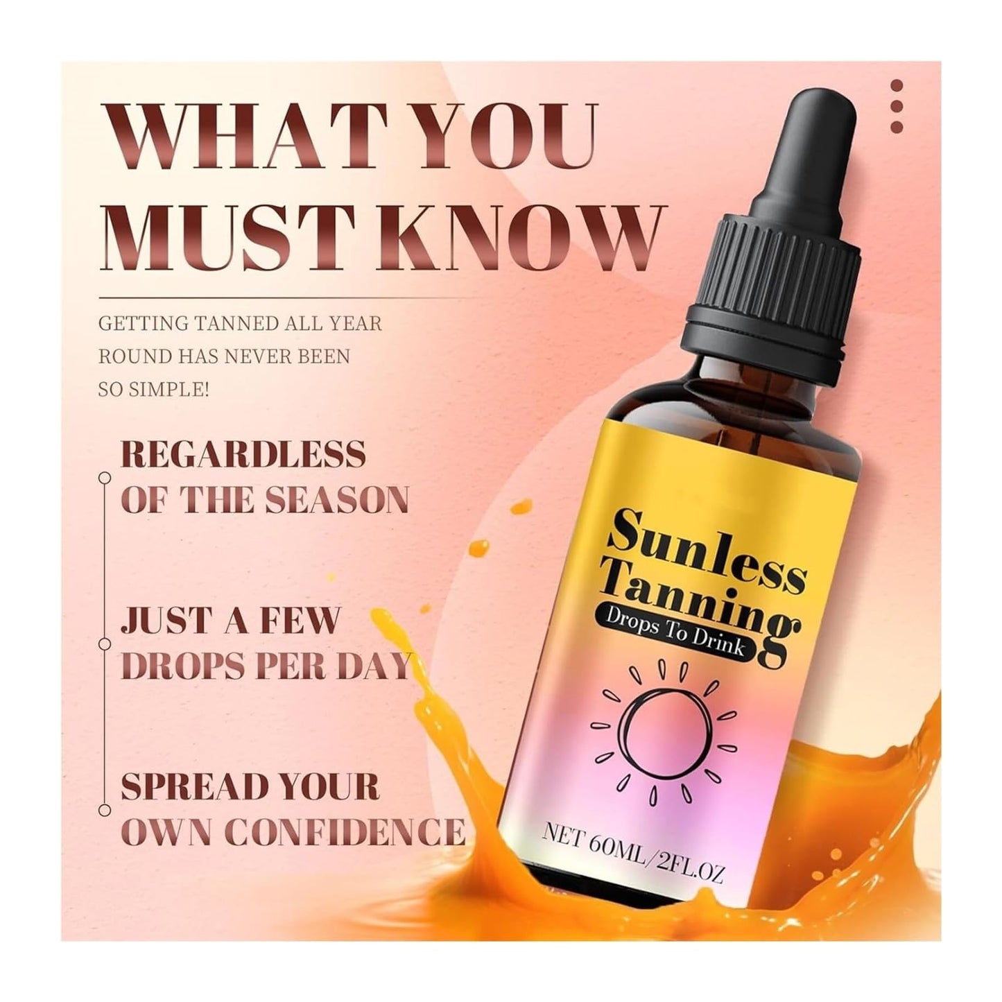 Tanning Drops Tanning Drops To Drink For Body(1PCS)
