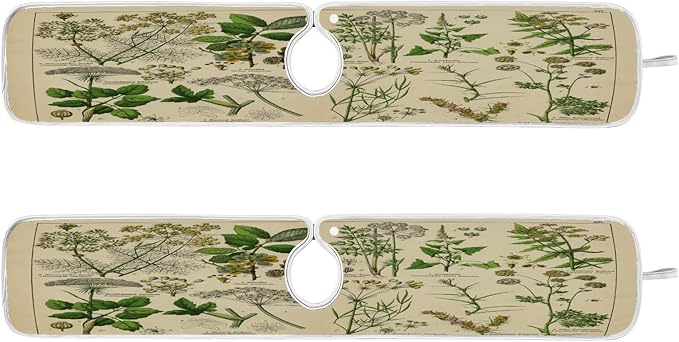 Kitchen Faucet Absorbent Mat, Antique Botanical Water Splash Guard for Sink, Faucet Drip Catcher Thicken Sponge Microfiber Faucet Water Catcher Mat Sink Absorbent Mat for Kitchen 30x5in 2 Pack