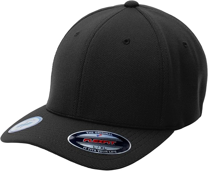 Men's Cool and Dry Flexfit Moisture Wicking Caps in Adult Sizes: S/M, L/XL
