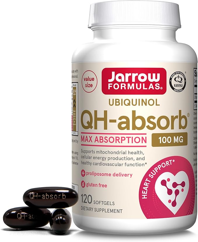 Jarrow Formulas Ubiquinol 100mg 120 Softgels & Vitamin D3 125mcg 100 Softgels Cardiovascular and Immune Support