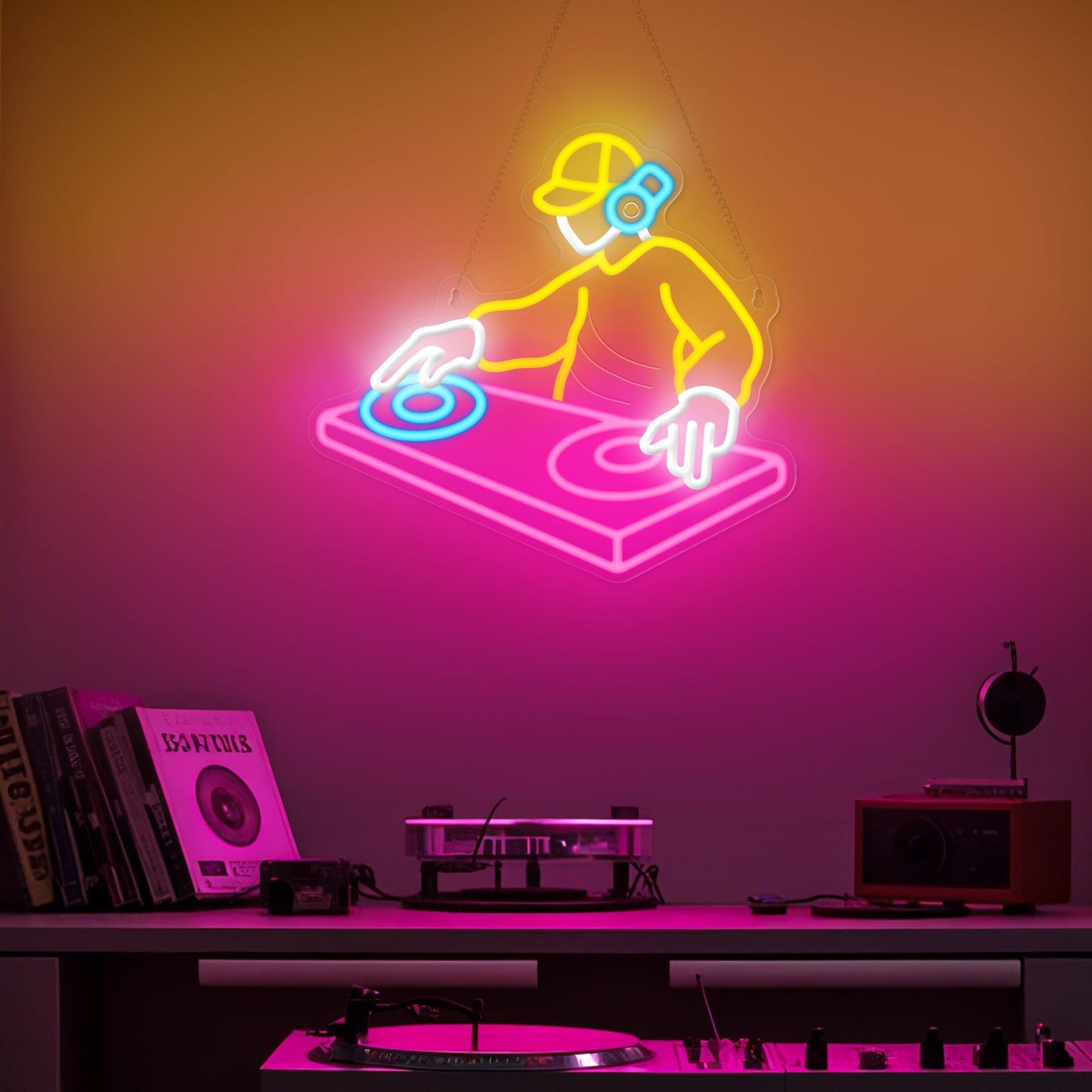 Coolgift Mart Dj Player Neon Sign  Dimmable Led Dj Room Decor Light With Usb Powered  Decorations For Bedroom Man Cave Bar Club  Gift For Dj And Heavy Metal Music Lovers