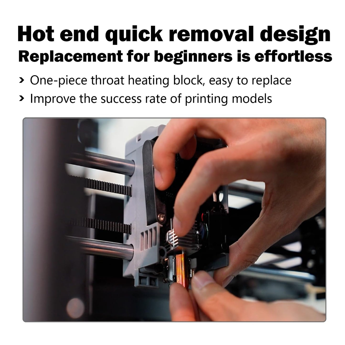 HzdaDeve Upgraded 0.4MM Hotend Kit for Flashforge AD5X Quick-Detachable Nozzle Extruder Quick Release Nozzle Heater Block Throat Tube with 2PK Silicone Cover and 2PK Nozzle Brush 3D Printer Accessory
