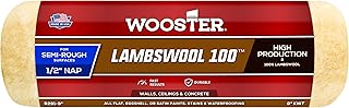 Wooster Brush R291-9 Lambswool 100 Roller Cover, 1/2-Inch Nap, 9-Inch