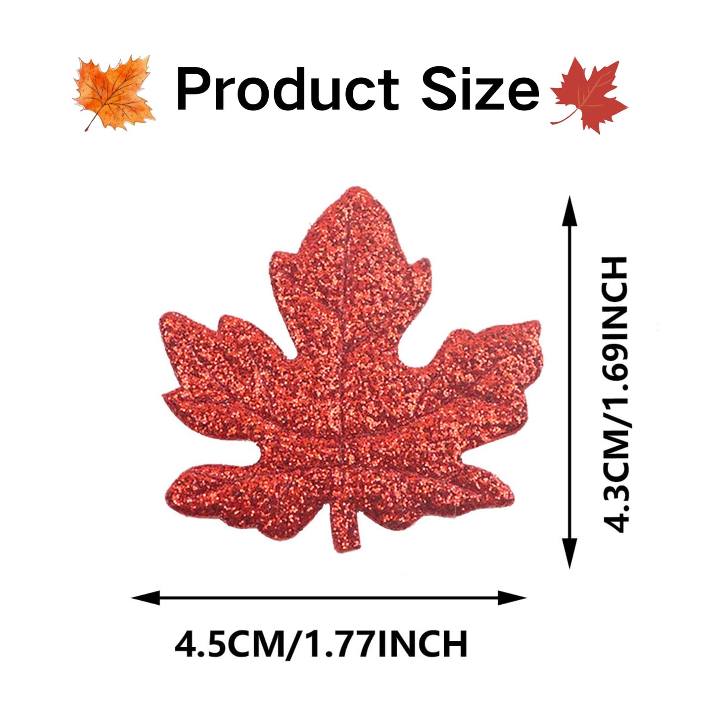 Fall Hair Clips for Women Girls Glitter Maple Leaf Hair Accessories Autumn Cute Barrettes Thanksgiving Fall Orange Gold Brown Le