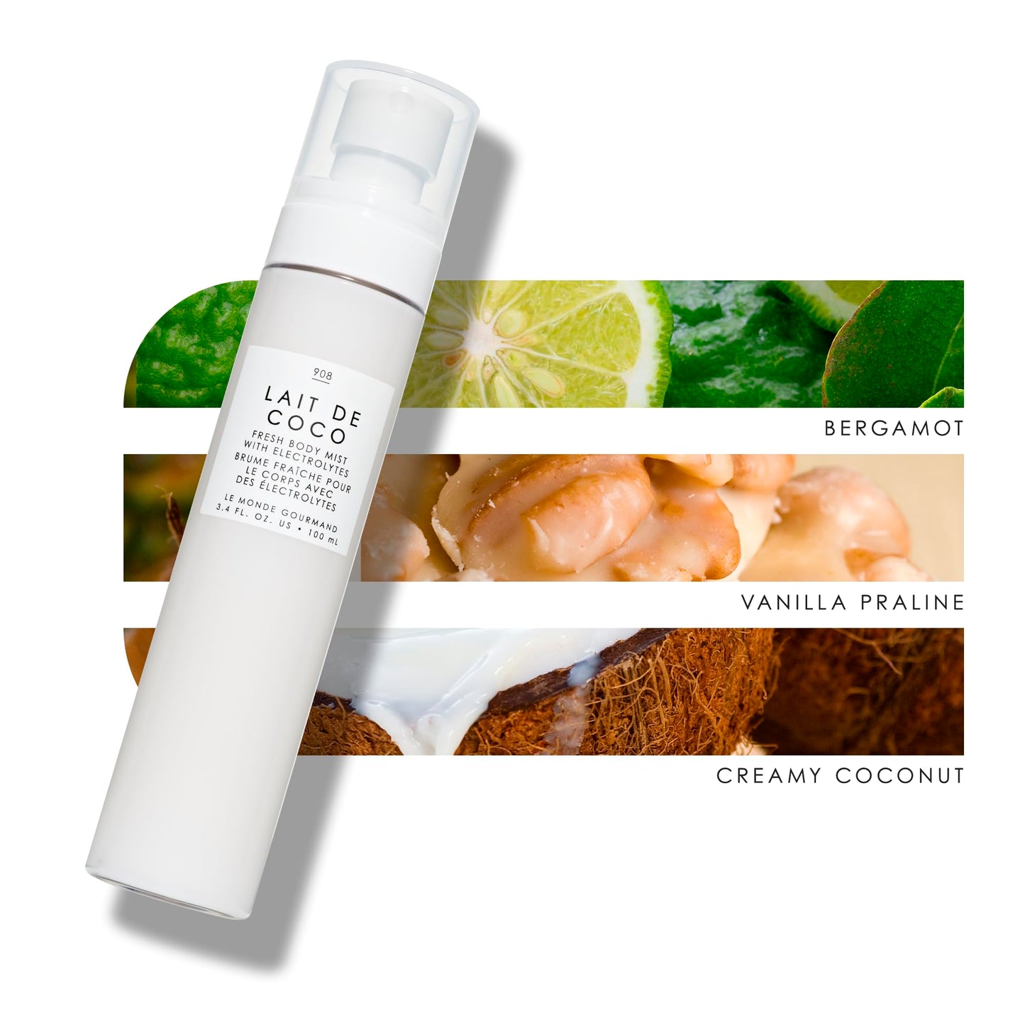 Le Monde Gourmand Lait de Coco Fresh Mist - 3.4 fl oz (100 ml) - Coconut, Bergamot, Warm Notes
