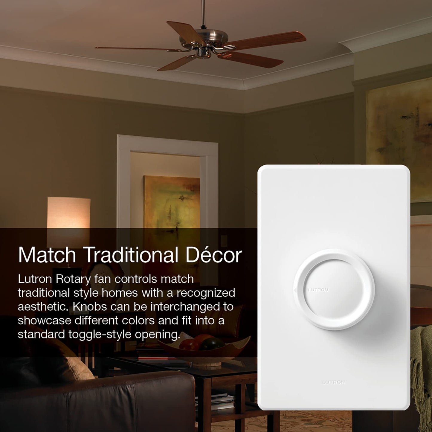 Lutron Electronics Rotary On-Off Fan-Speed Controls Fs-5Fh-Dk