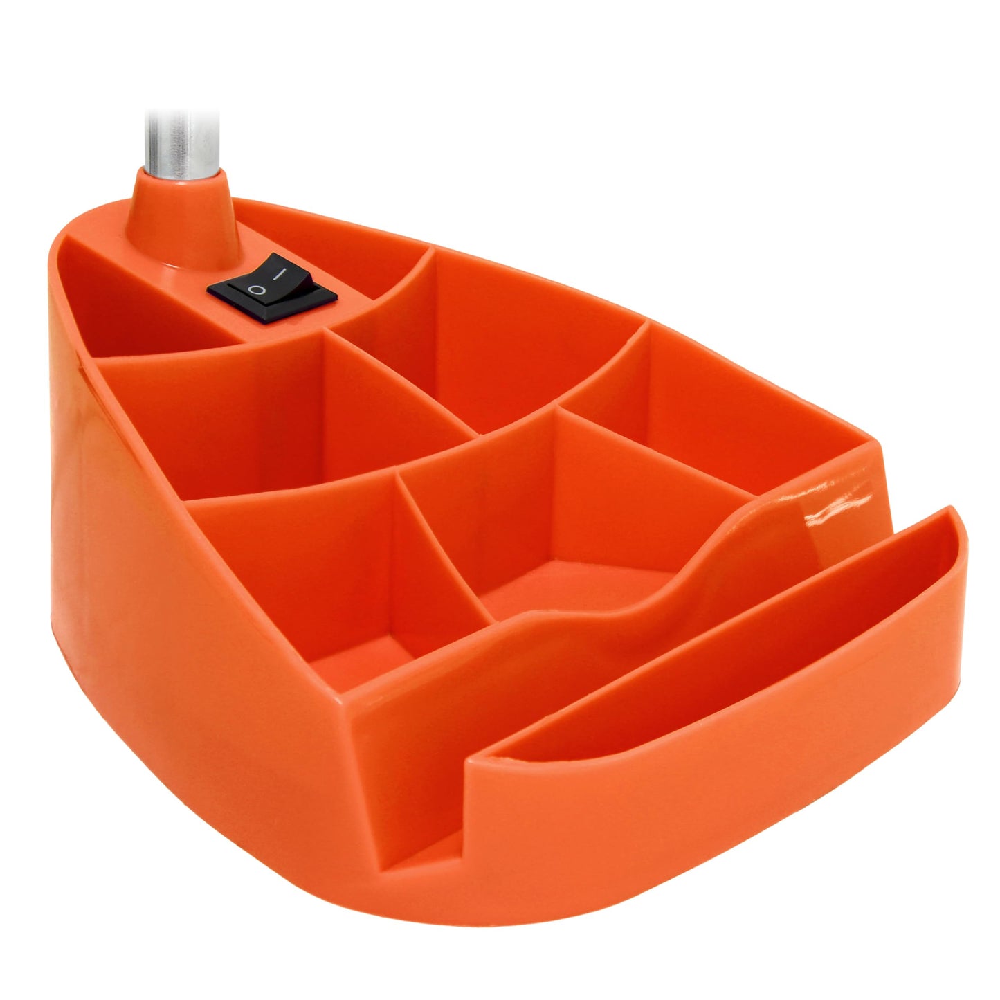 Simple Designs Gooseneck Desk Lamp With Ipad Stand, Abs Plastic, Orange, Model Ld1002-Org, Pack Of 1